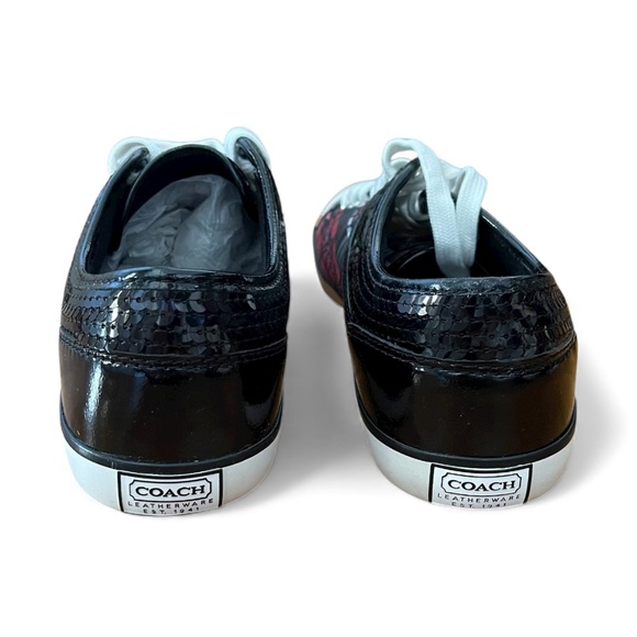 EUC - Coach Women's Shoes Zorra Plaid Sequins Sneakers Size 7 **Worn Once** - Picture 7 of 10